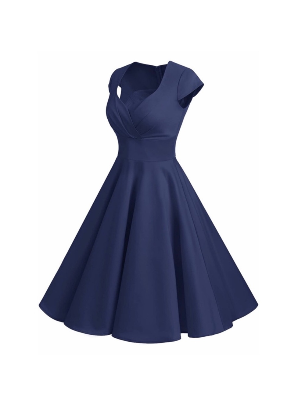 Bbonlinedress 1950s Retro Swing Navy Party Dress Women's Size XL - Picture 3 of 11
